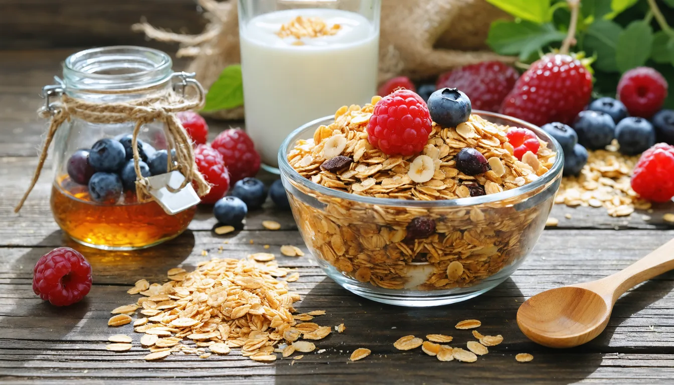 découvrez notre recette simple de granola maison sain pour un petit déjeuner délicieux et énergétique. facile à préparer, ce granola boostera votre journée avec des ingrédients naturels.