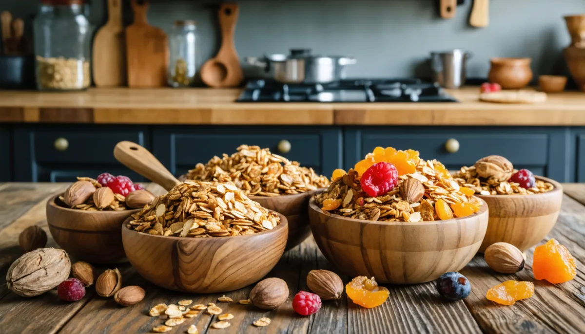 découvrez notre recette simple et saine de granola maison, parfaite pour un petit déjeuner délicieux et énergisant. facile à préparer, elle ravira vos matins tout en prenant soin de votre santé.