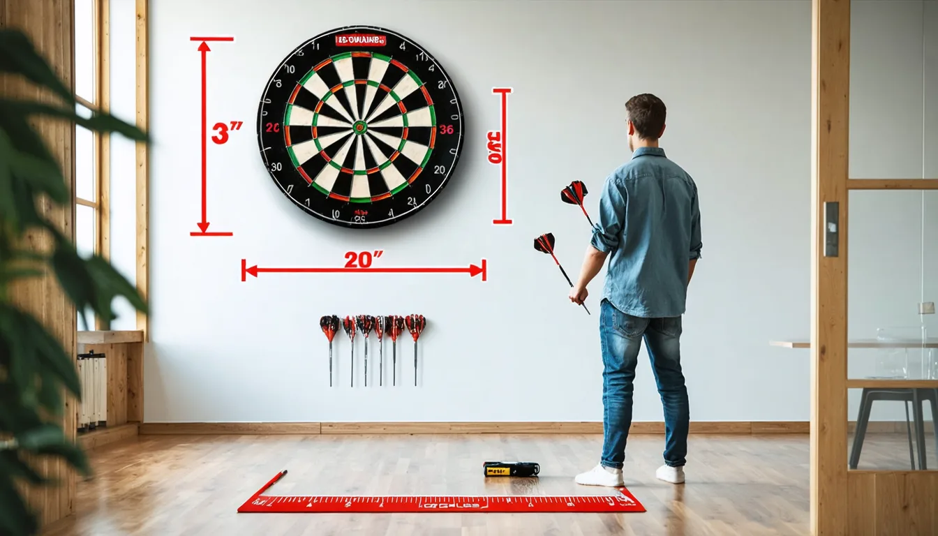 découvrez la hauteur idéale pour installer votre cible de fléchettes grâce à notre guide complet sur les mesures, distances et conseils d'installation pour une expérience de jeu optimale.